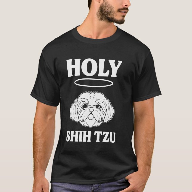 Holy Shih Tzu Dog Groomer T-Shirt (Vorderseite)