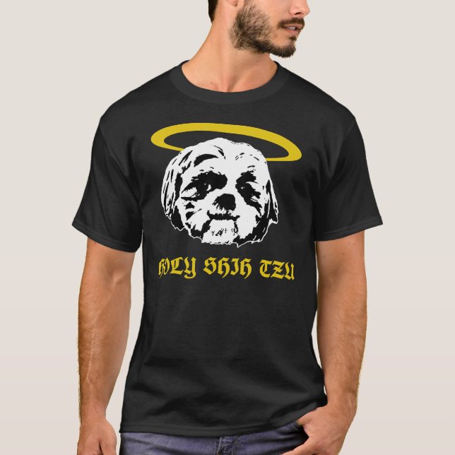 Holy Shih Tzu Dog Hunde T-Shirt (Vorderseite)