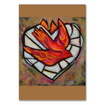 Holy Spirit Bird of Fire Prayer Card