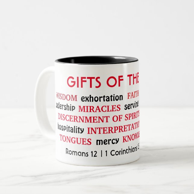 HOLY SPIRIT GIFTS | Inspiration | CHRISTLICH Zweifarbige Tasse (Vorderseite Links)