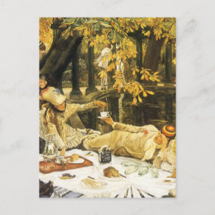 Holyday, the Picnic by James Tissot, Viktorianisch Postkarte