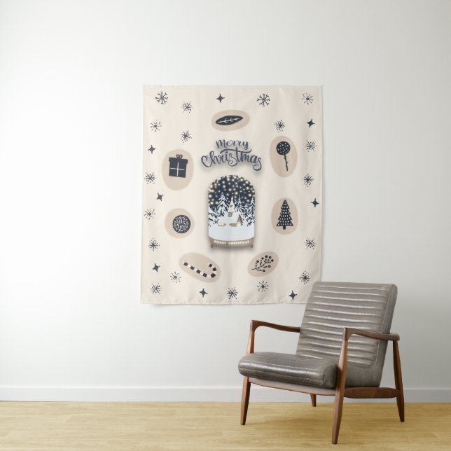 holydays_2_a helle Weihnachten_2 M_size-Tapisserie Wandteppich (Beispiel)