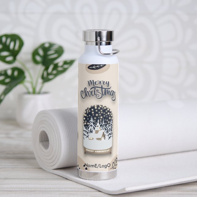holydays_2_a helle Weihnachten_2 Trinkflasche (Yoga)