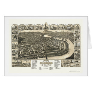 Holyoke, panoramische Karte MAs - 1881