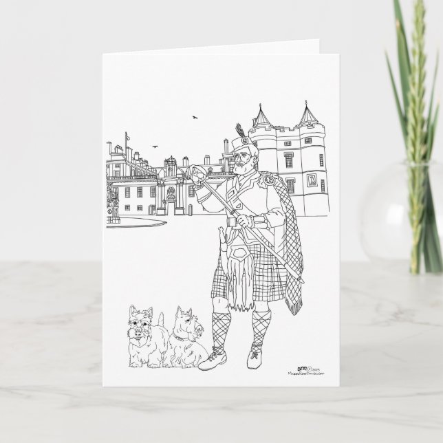 Holyrood Palace Scotland Karte (Vorderseite)