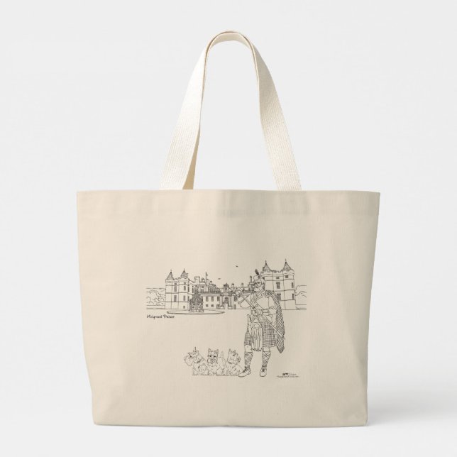 Holyrood Palace Scotland Tote Bag Jumbo Stoffbeutel (Rückseite)