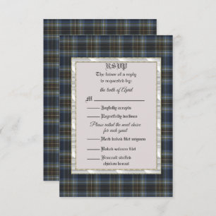 Holyrood Scottish Tartan Response Card RSVP Karte