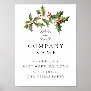 Holys Berries Welcome Company Weihnachts-Party-Log Poster