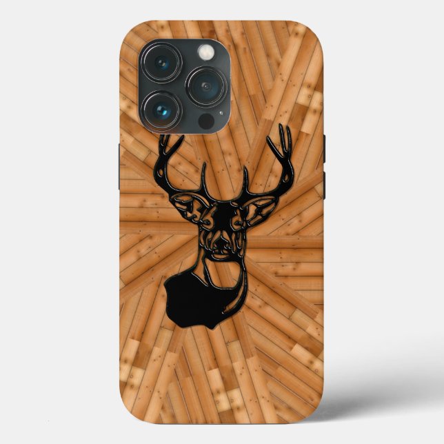 Holz - 3D Weißer Schwanz Case-Mate iPhone Hülle (Rückseite)