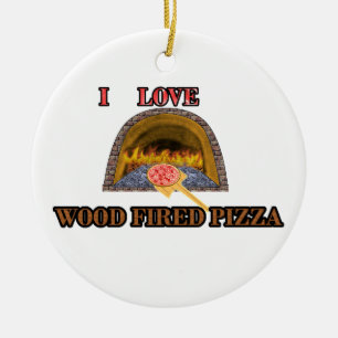 Holz abgefeuerte Pizza Keramikornament