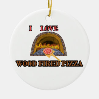 Holz abgefeuerte Pizza Keramikornament