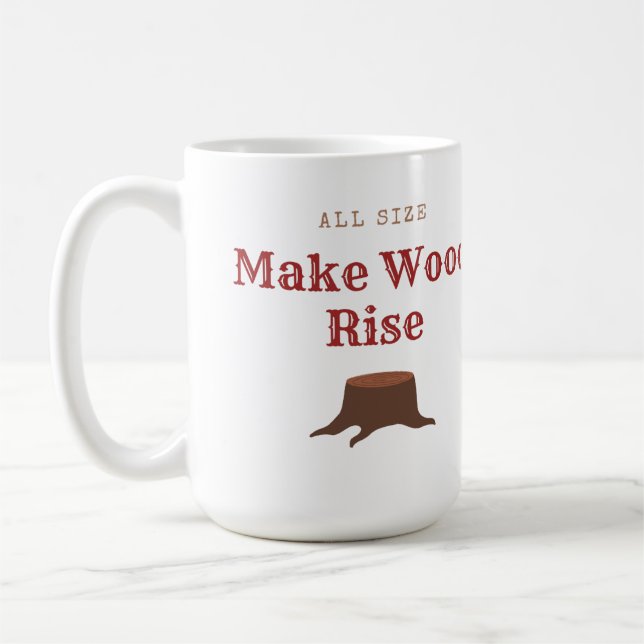 Holz aller Größe zum Steigen bringen Kaffeetasse (Links)