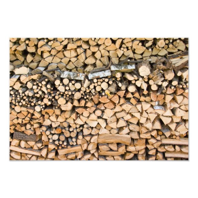 Holz auf einem Haufen Fotodruck (Vorne)