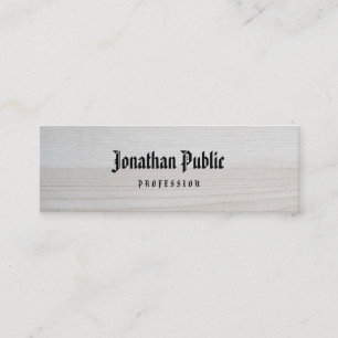 Holz aussehen Kalligrafie Klassischer altamerikani Mini Visitenkarte