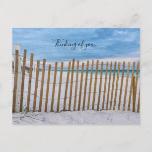 Holz Beach Fence Sunrise Destin Denken Postkarte