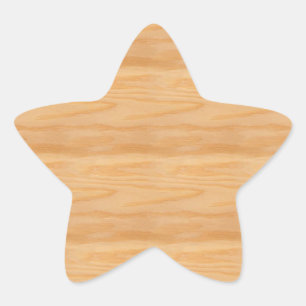 Holz Blank Elegantes Design Modernes Stylisches Te Stern-Aufkleber