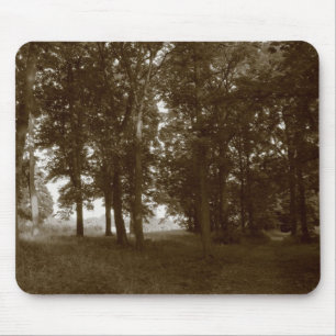 Holz, Bute Park Cardiff - Sepia toned BW Mousepad