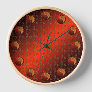 Holz-Drache Uhr