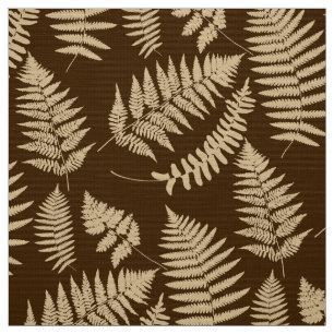 Holz-Fern-Muster, braun und beige Stoff