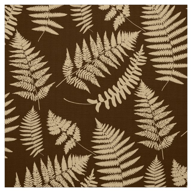 Holz-Fern-Muster, braun und beige Stoff (Muster)