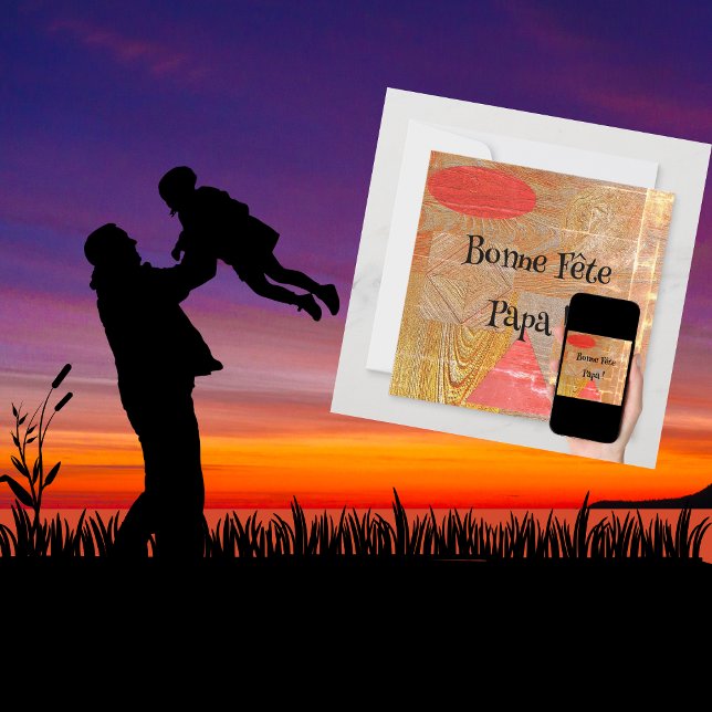 Holz - geometrische Formen - Vatertag Karte (Von Creator hochgeladen)