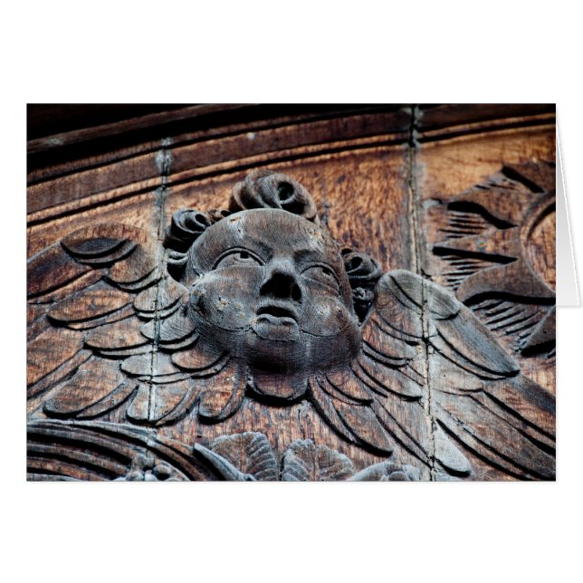 Holz geschnitzter Engel (Vorderseite (Horizontal))