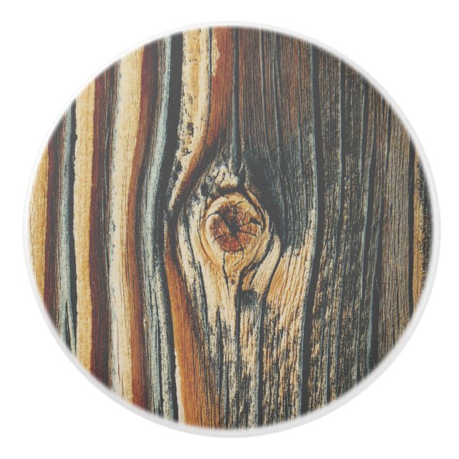 Holz Grain Knot Texture Keramikknauf (Vorderseite)