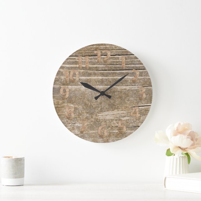 "Holz" Große Wanduhr (Zuhause)