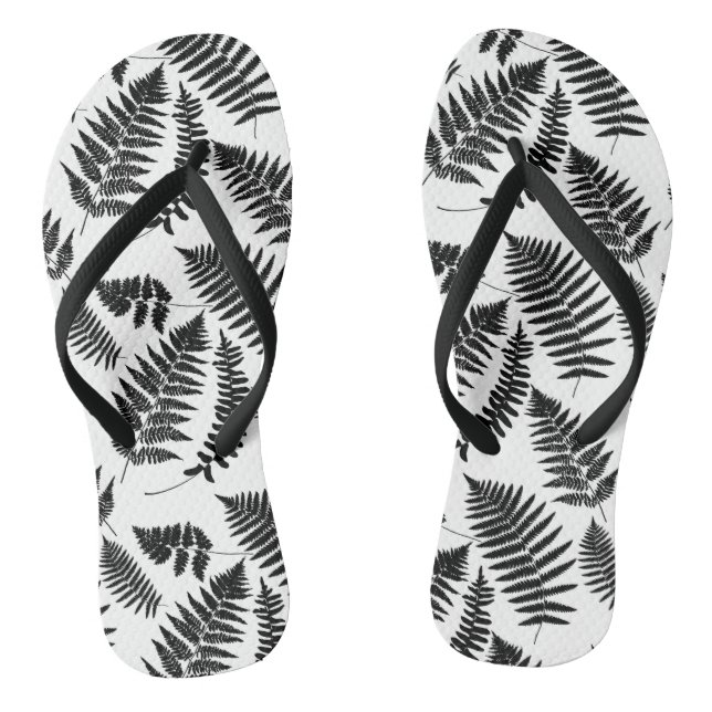 Holz-Hecktür, Schwarz und Weiß Flip Flops (Fußbett)