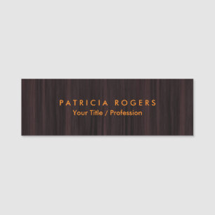 Holz Hintergrund Orange Brown Beruflich Namensschild