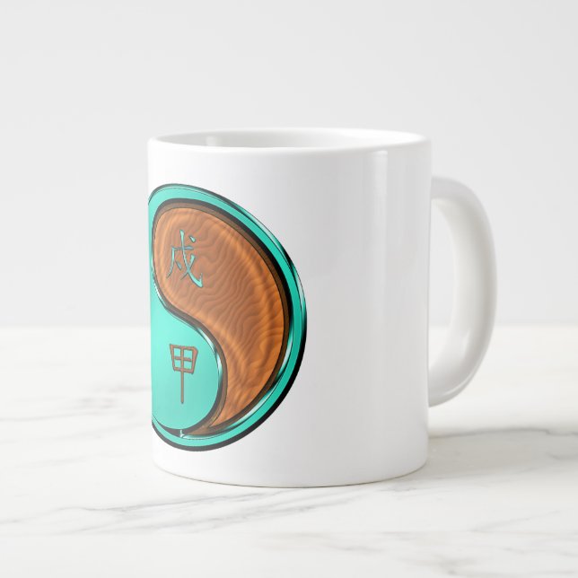 Holz Hund Jumbo-Tasse (Vorderseite Rechts)