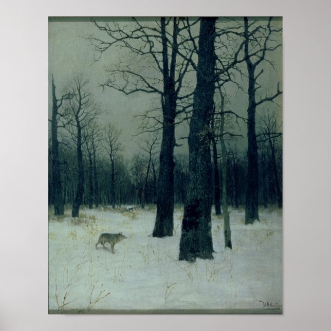 Holz im Winter 1885 Poster (Vorne)