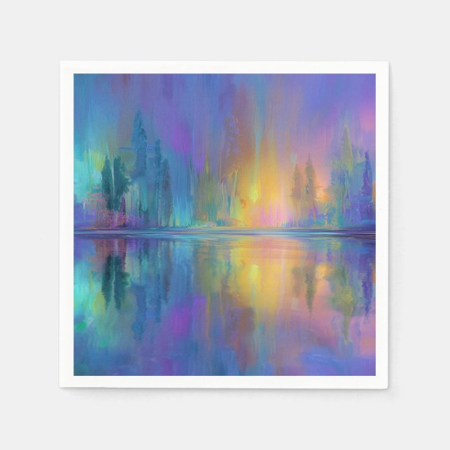 Holz in Pastellfarben flüstern Serviette (Vorderseite)