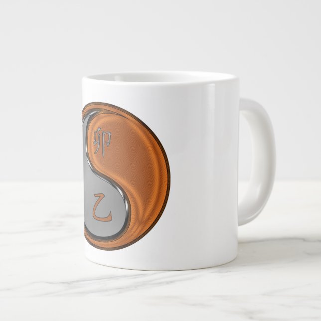 Holz Kaninchen Jumbo-Tasse (Vorderseite Rechts)