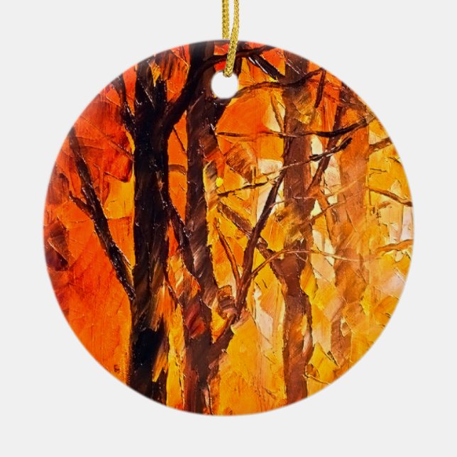 Holz Künstlerische Malerei Keramik Ornament (Vorne)