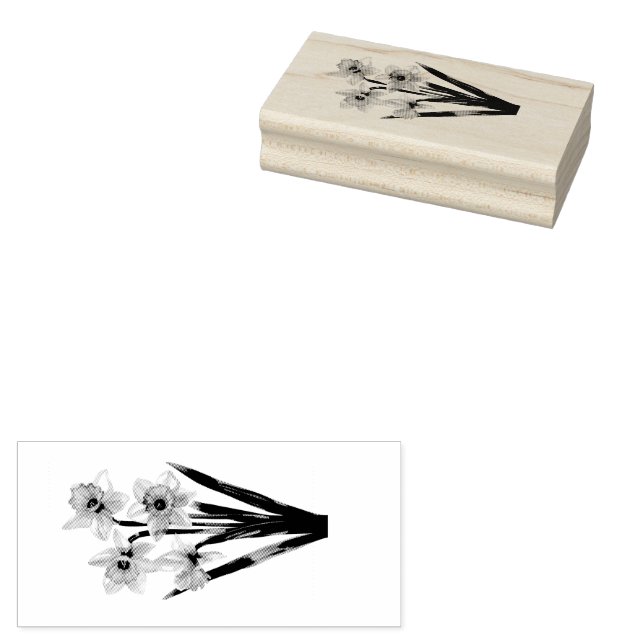 Holz-Kunststempel Frühlingsdaffodils Gummistempel (Stempel)