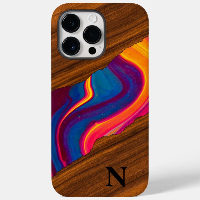 Holz Lebendige Farbe Fluss Case-Mate iPhone Hülle (Rückseite)