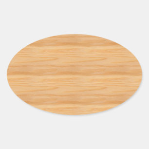 Holz Leer Elegantes Modernes Design Vorlage Trendi Ovaler Aufkleber