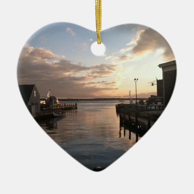 Holz-Loch-Hafen-Weihnachtsverzierung Keramik Ornament (Vorne)