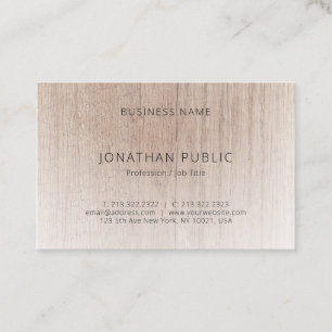 Holz-Look Moderne Minimalistische Berufliche Vorla Visitenkarte