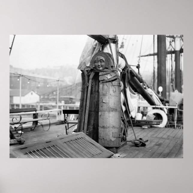 Holz-Maiden, Foltergerät: 1910er Poster (Vorne)