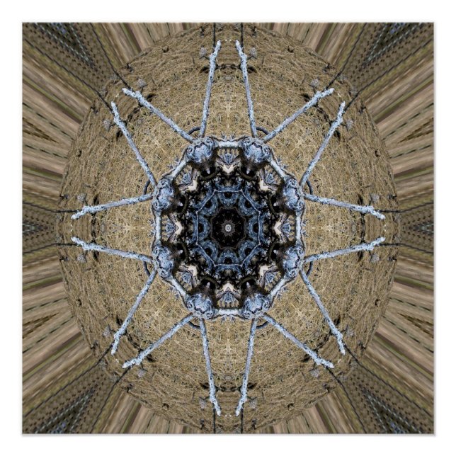 Holz Mandala... Poster (Vorderseite)