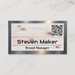 Holz   Metallveredelung   QR Code Business Card Visitenkarte