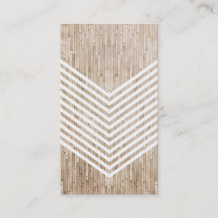 Holz minimalist Chevron Visitenkarte