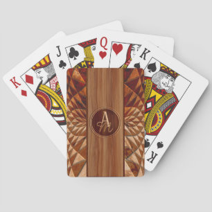 Holz Muster Spielkarten