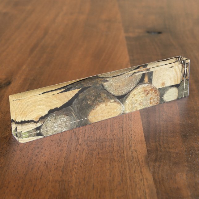 Holz Namensplakette (Seite)