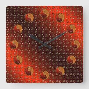 Holz Ochse Quadratische Wanduhr