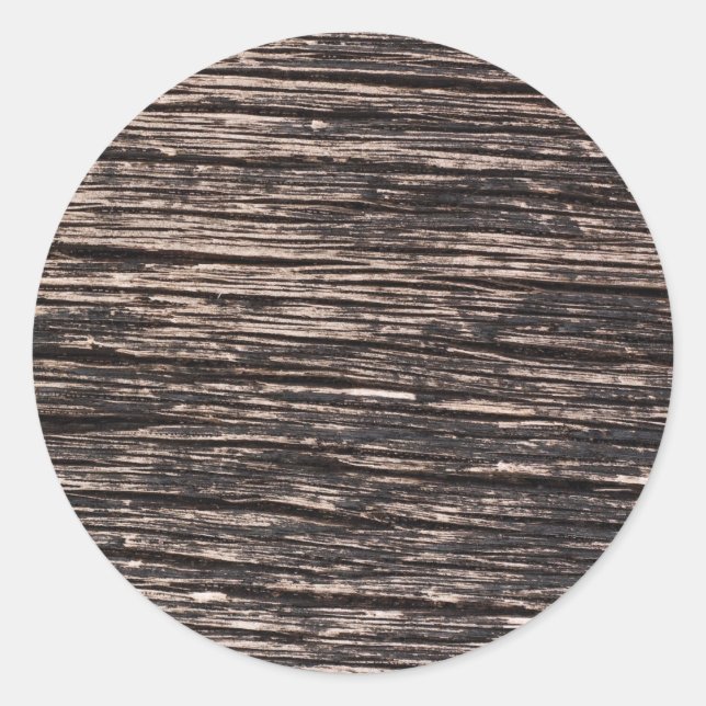 Holz Runder Aufkleber (Vorderseite)