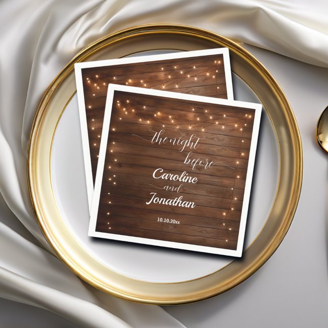 Holz rustikale Saiten beleuchten die Nacht vor Hoc Serviette (Von Creator hochgeladen)