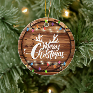 Holz Rustikale Weihnachtsschrift Foto Keramik Ornament